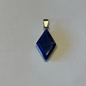 Lapis pendant set in silver